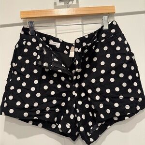 LOFT Black and White Polka Dot Shorts